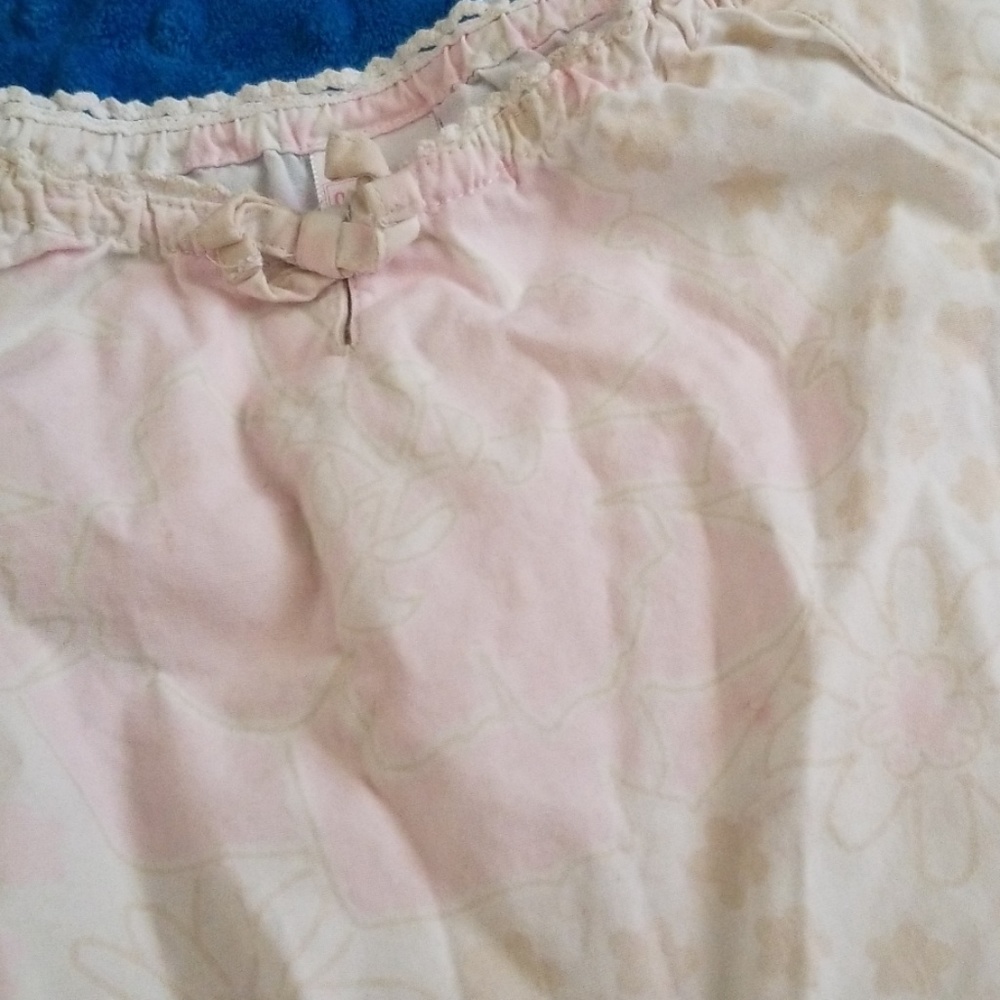 Pink and white cotton top